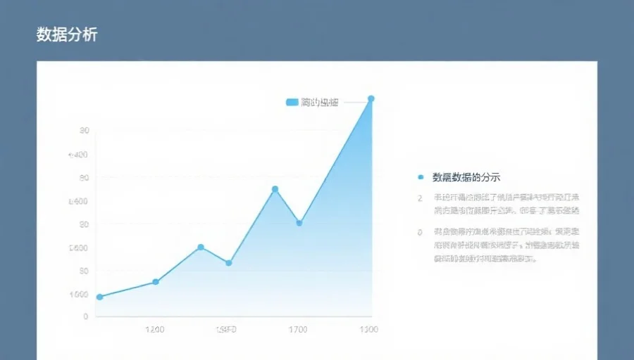 一张清晰的折线走势图,突出显示数据高峰与低谷,旁边有简要标注说明,适合用于数据分析演示
